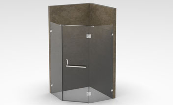 Stainless Steel Diamond Shape Shower Enclosure