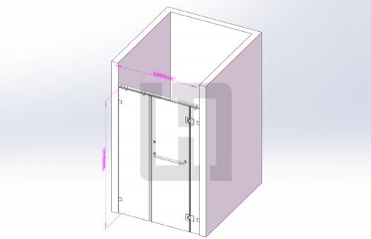 What is the standard size of the shower room?